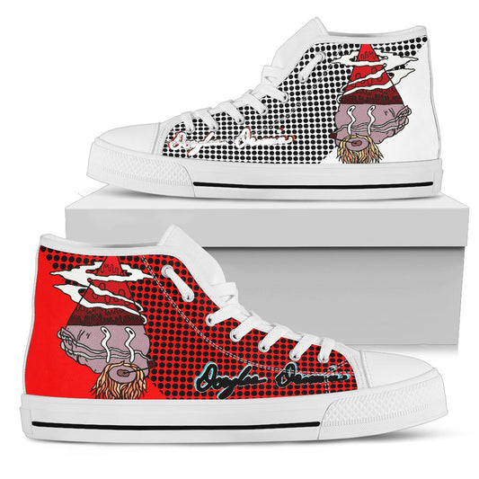 Limited Edition Red and White Mountain Gnome High Tops