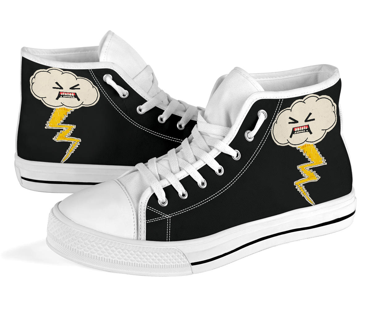 Cloud Face High Top Canvas Sneakers