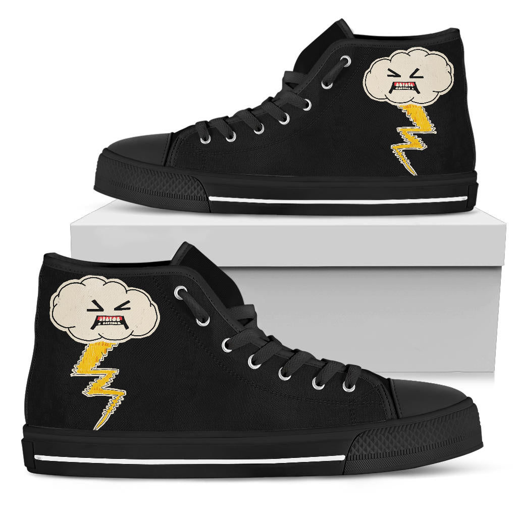 Cloud Face High Top Canvas Sneakers